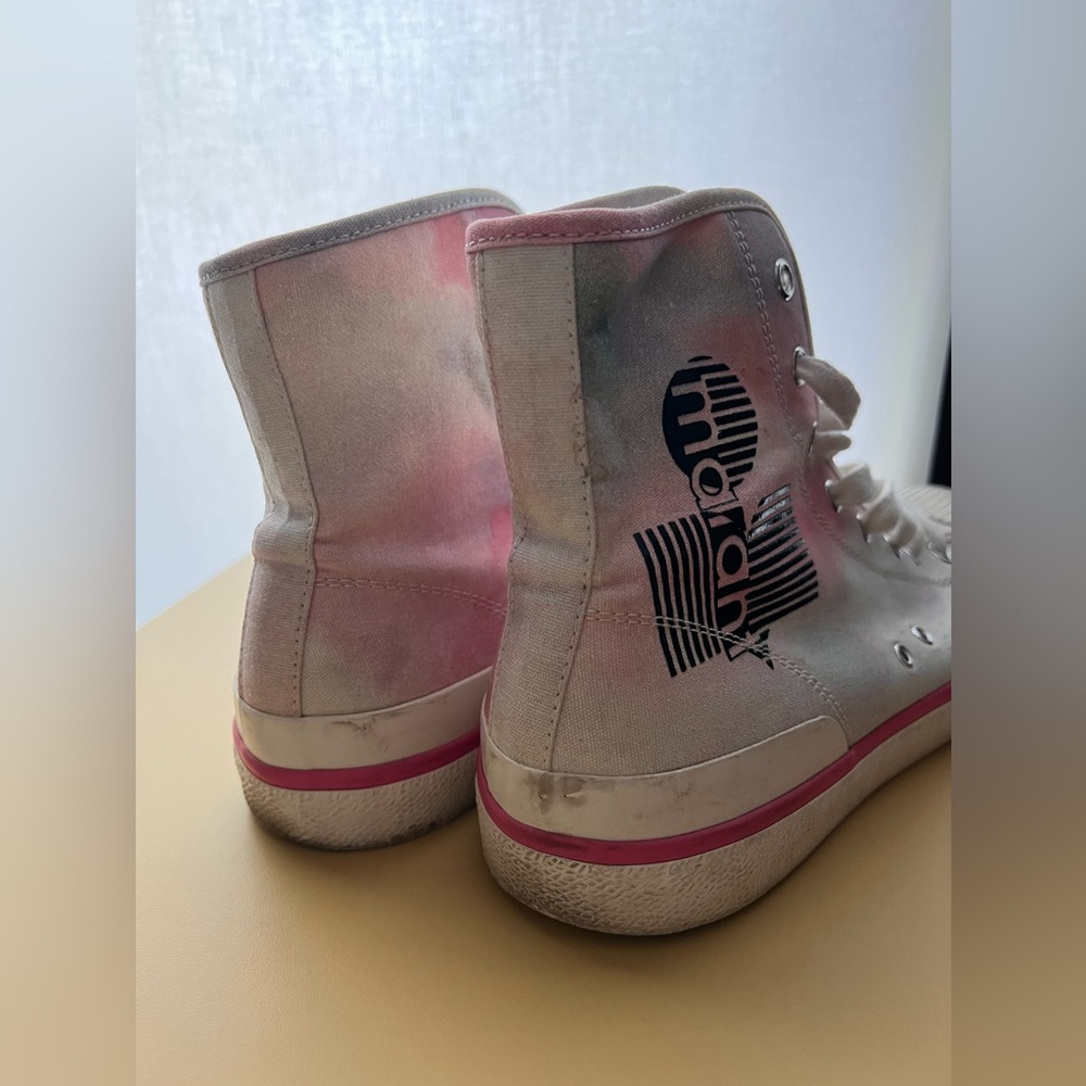 Isabel Marant Benkeen Celadon tie dye High-Top Sneakers sz 41 - Picture 7 of 12